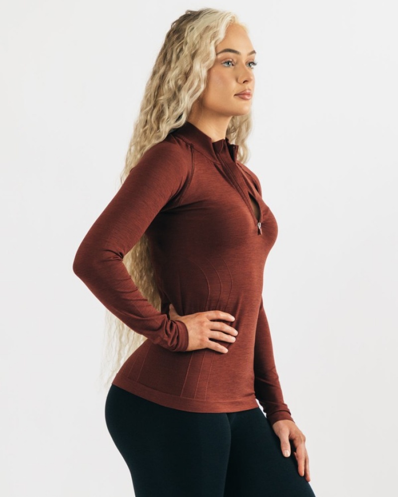 Alphalete Seamless Pullover Sweatshirt Dames Koper | 07AQIKSTC