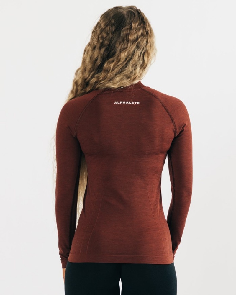 Alphalete Seamless Pullover Sweatshirt Dames Koper | 07AQIKSTC