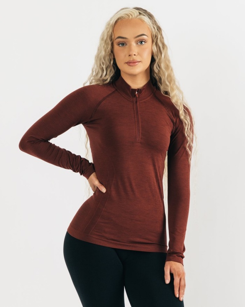 Alphalete Seamless Pullover Sweatshirt Dames Koper | 07AQIKSTC