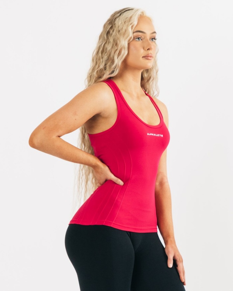 Alphalete Seamless Tanktop Dames Roze | 79BKIECHS