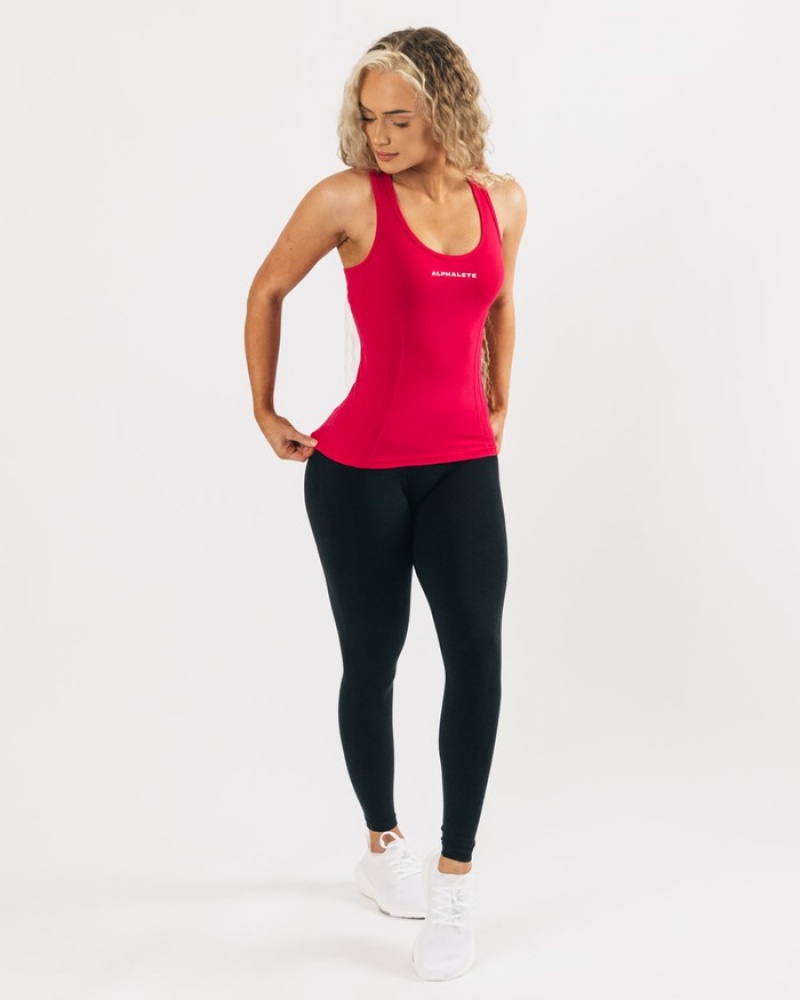 Alphalete Seamless Tanktop Dames Roze | 79BKIECHS