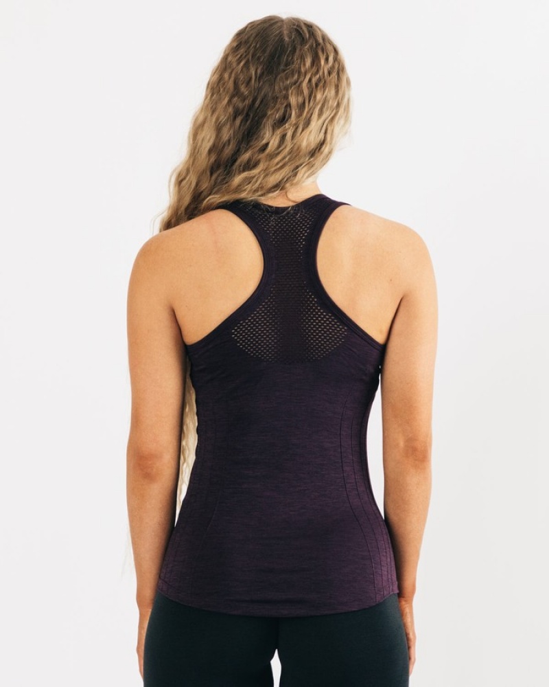 Alphalete Seamless Tanktop Dames Zwart | 78TZRKDBW