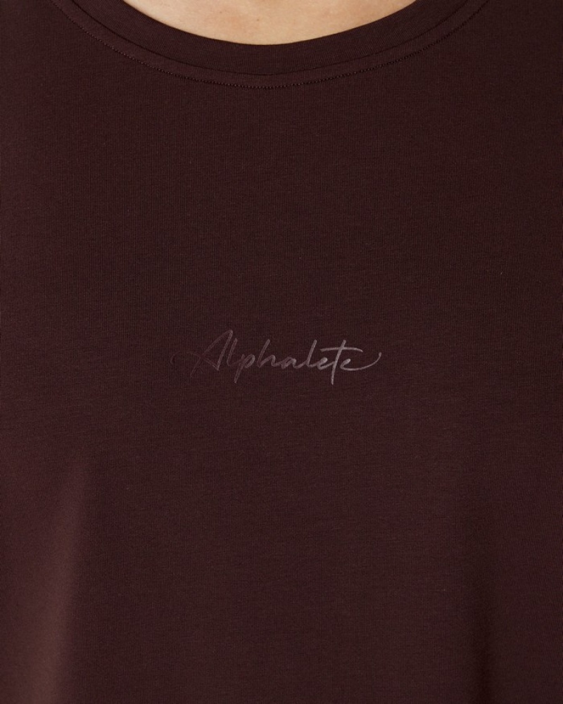 Alphalete Signature Oversized Overhemd Dames Bordeaux | 74XEHKMBO