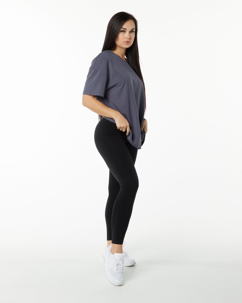 Alphalete Signature Oversized Overhemd Dames Paars | 37NCVBMRS