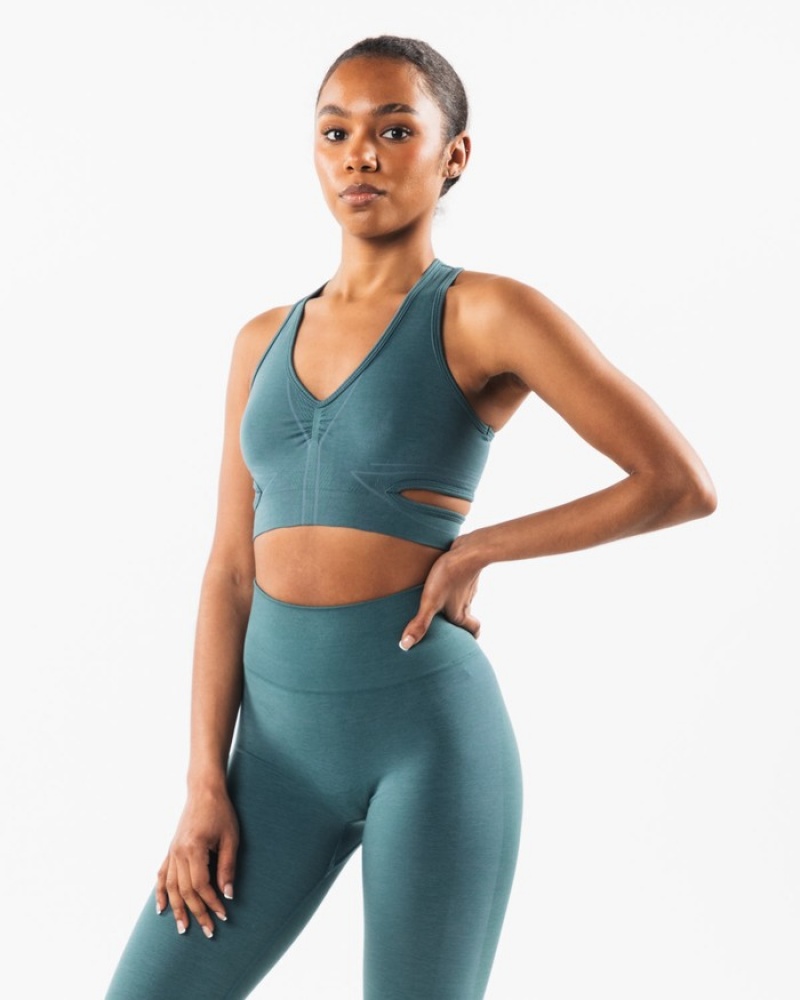 Alphalete Stratus BH Dames Blauw | 83MCGHDIW