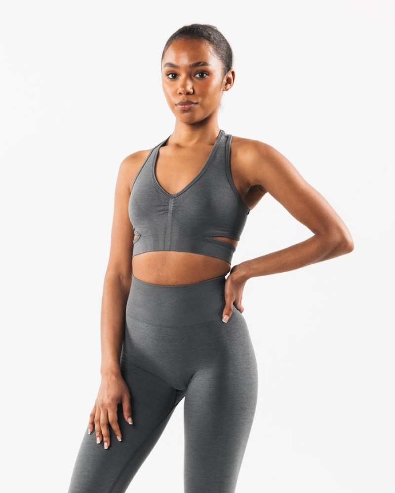 Alphalete Stratus BH Dames Grijs | 69QUSVHMC