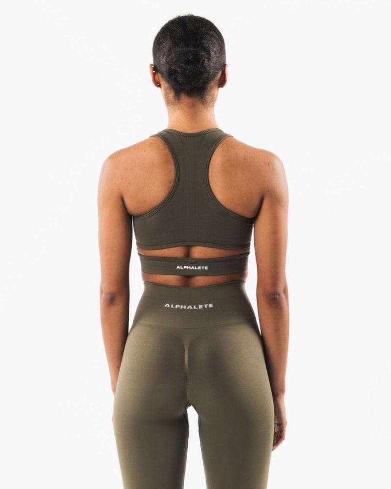 Alphalete Stratus BH Dames Grijs | 72IYKVNEB