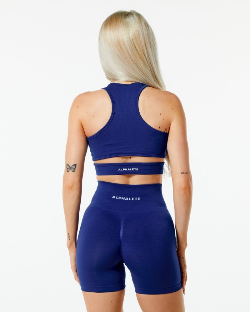 Alphalete Stratus BH Dames Indigo | 68FUTLAZW