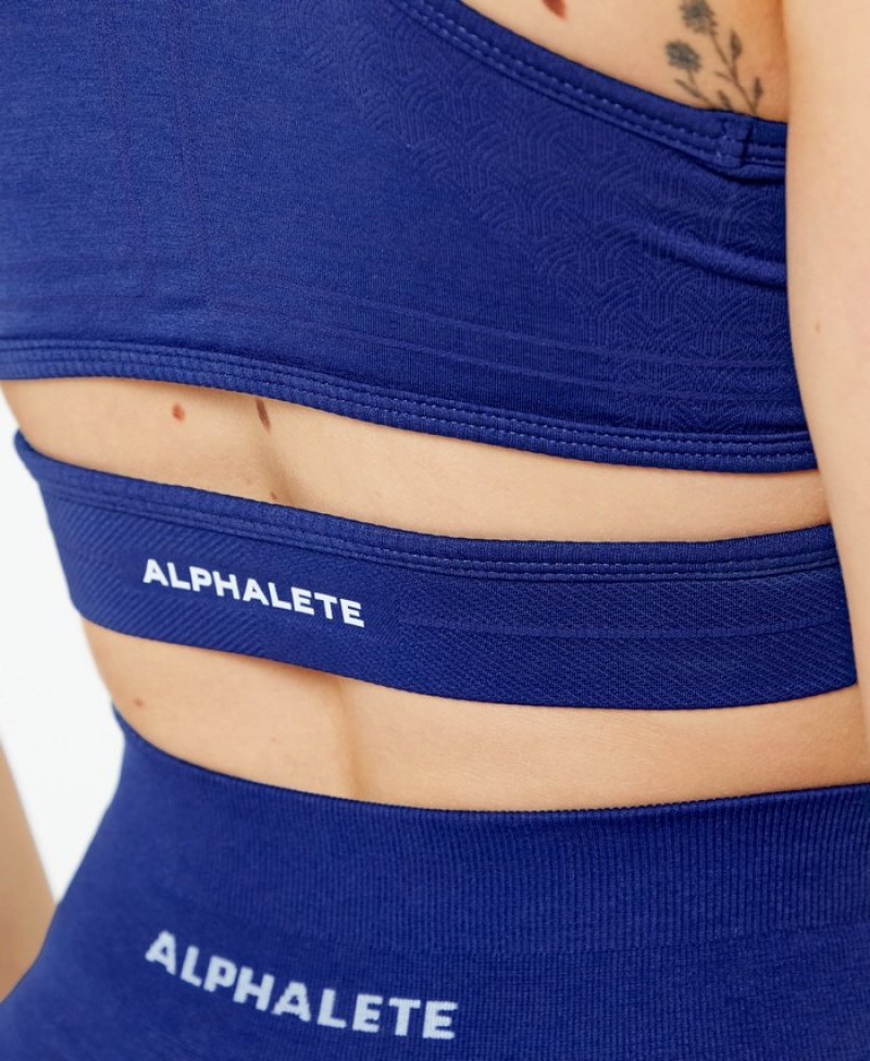 Alphalete Stratus BH Dames Indigo | 68FUTLAZW