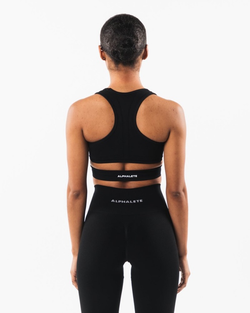 Alphalete Stratus BH Dames Zwart | 80IUNOTMF