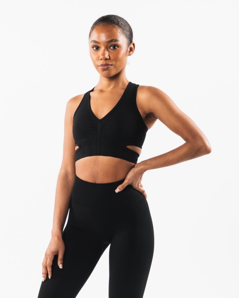 Alphalete Stratus BH Dames Zwart | 80IUNOTMF