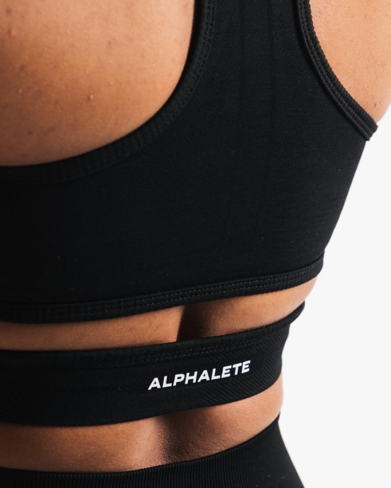 Alphalete Stratus BH Dames Zwart | 80IUNOTMF