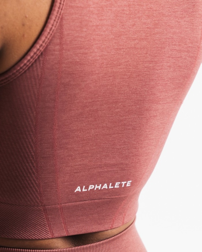 Alphalete Stratus Crop Tanktop Dames Roze | 62LWXGFME