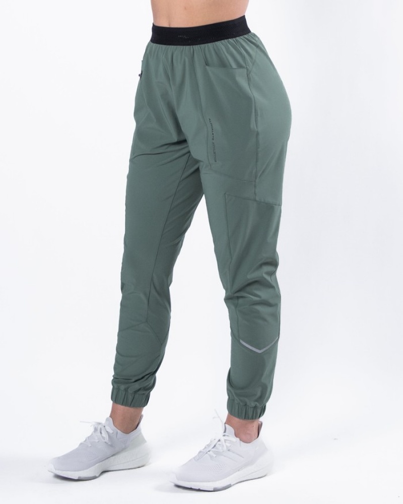 Alphalete Studio Joggingbroeken Dames Olijfgroen Groen | 70MXYNZOV