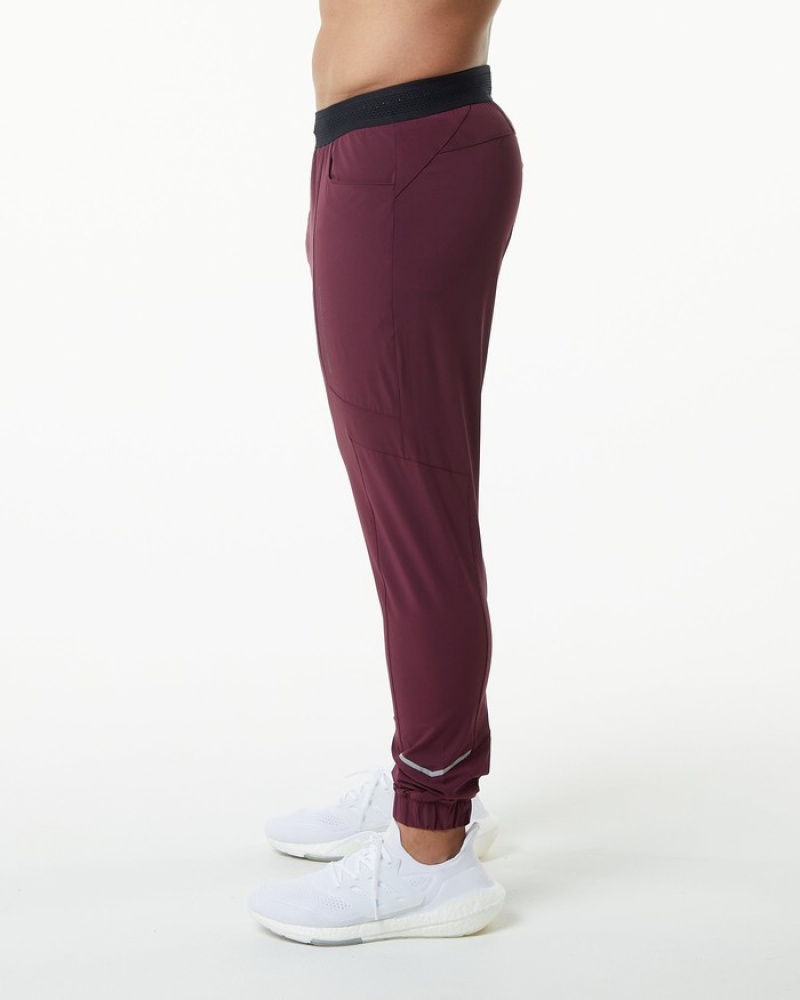 Alphalete Studio Joggingbroeken Heren Bordeaux | 52GYAFZBE