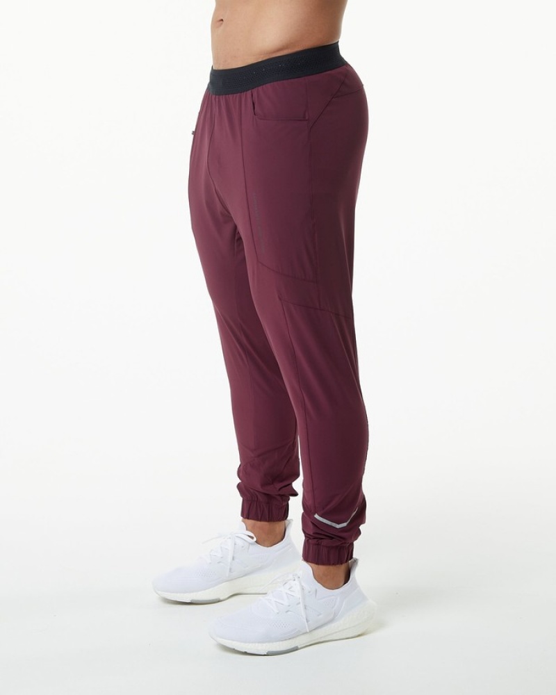 Alphalete Studio Joggingbroeken Heren Bordeaux | 52GYAFZBE