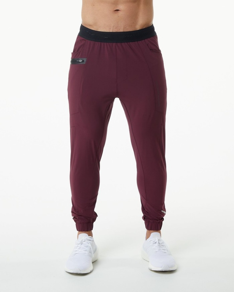 Alphalete Studio Joggingbroeken Heren Bordeaux | 52GYAFZBE