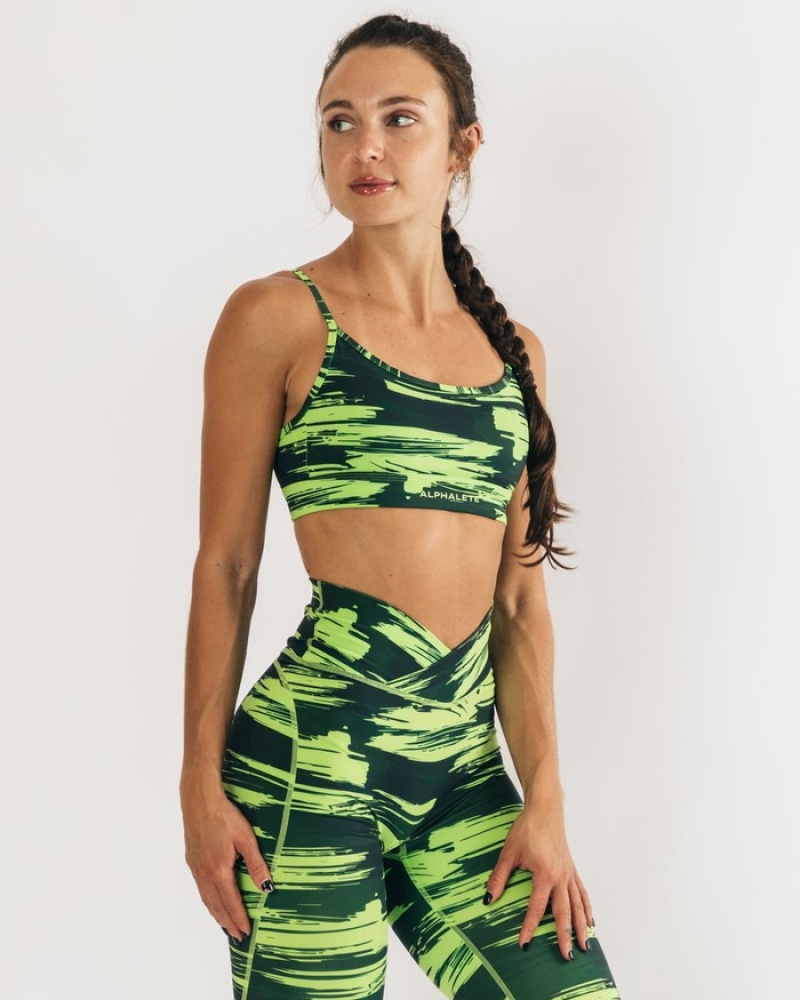 Alphalete Surface Limitless BH Dames Camo | 41UOQCZTI