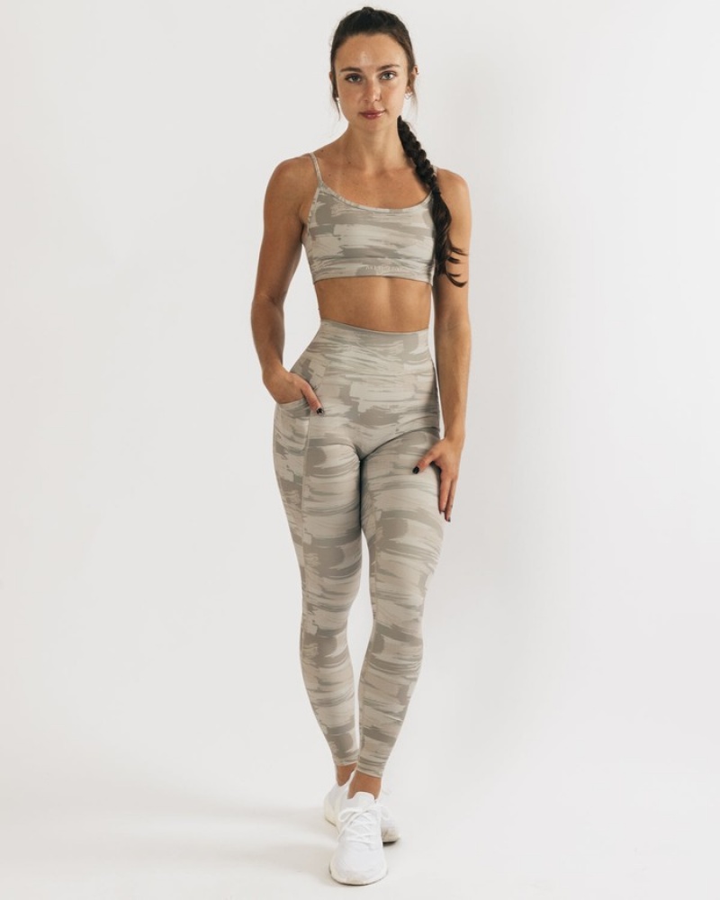 Alphalete Surface Pocket Leggings Dames Camo | 75ZKSVPDY