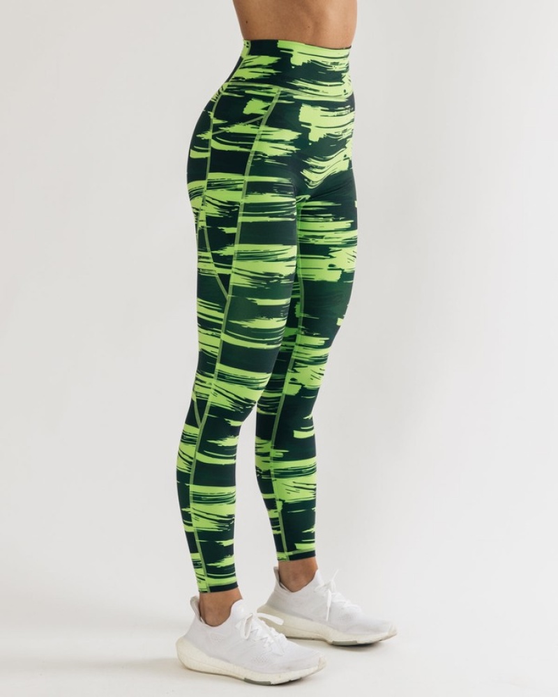 Alphalete Surface Pocket Leggings Dames Camo | 78WBTXHJQ