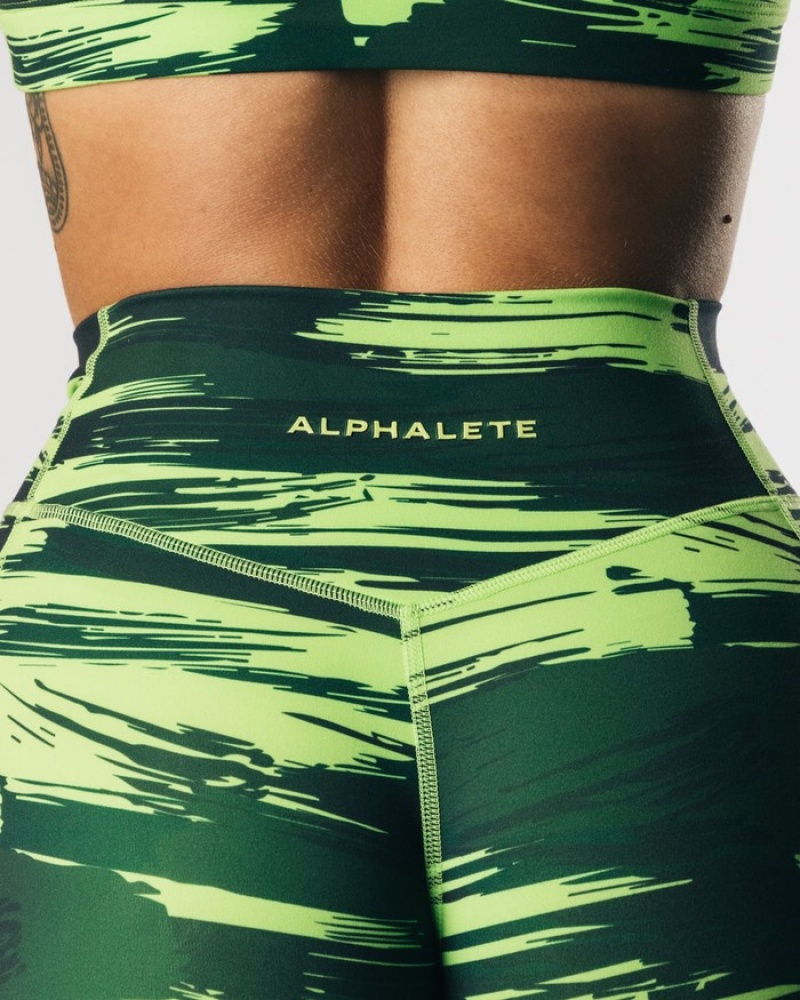 Alphalete Surface Pocket Leggings Dames Camo | 78WBTXHJQ