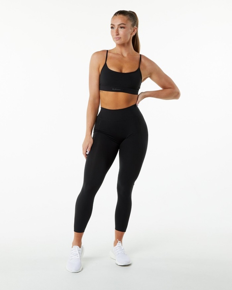 Alphalete Surface Pocket Leggings Dames Zwart | 16GKHLZPT