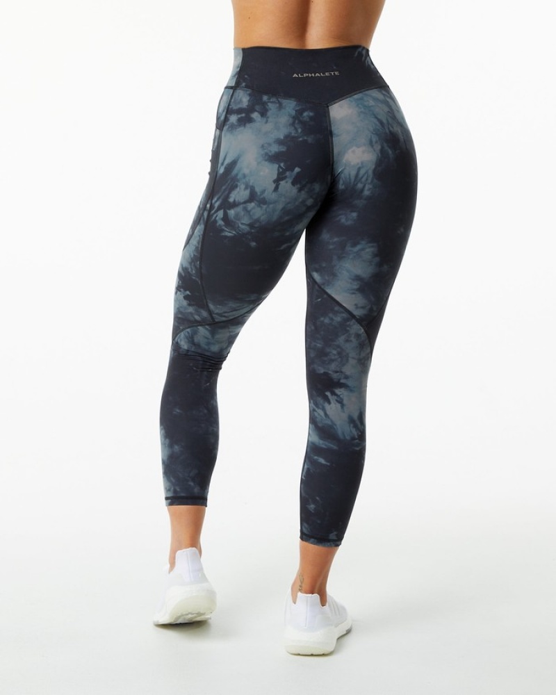 Alphalete Surface Pocket Leggings Dames Zwart | 35VOIUHJD