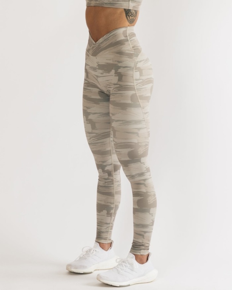 Alphalete Surface Power Leggings Dames Camo | 61RPXEUVH