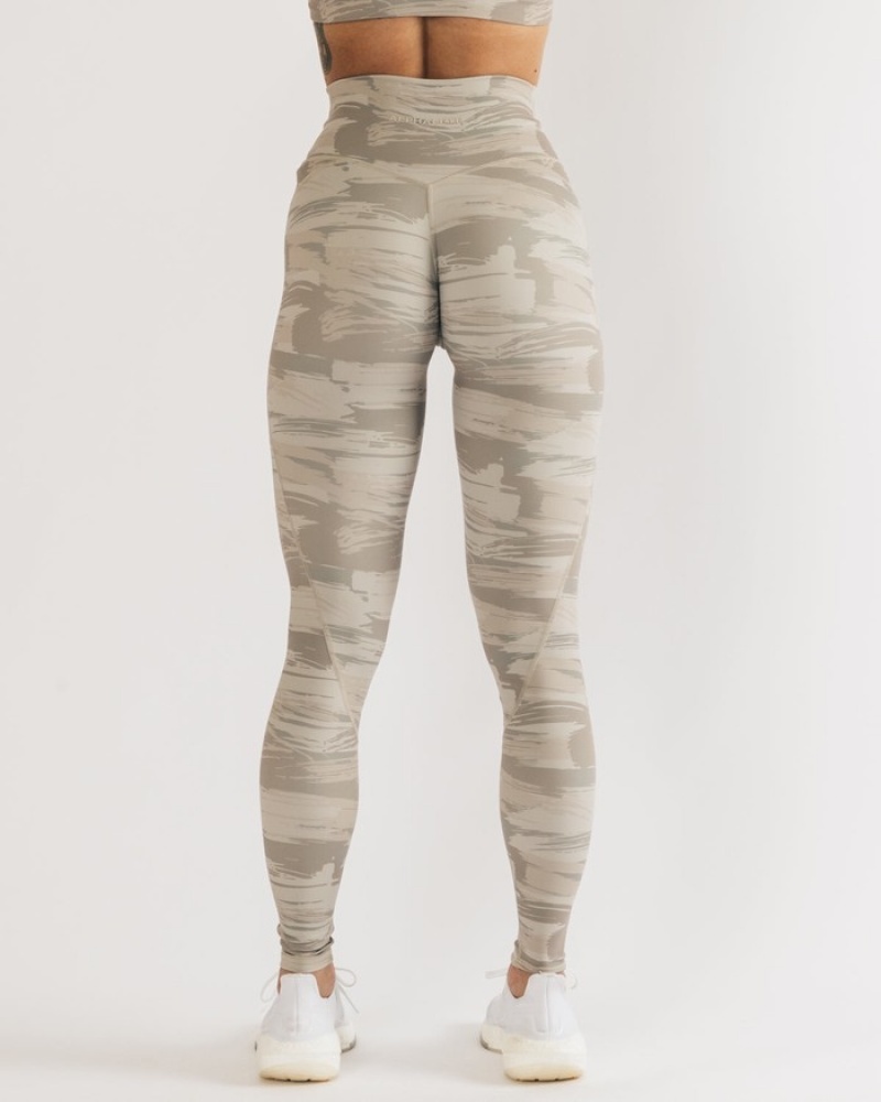 Alphalete Surface Power Leggings Dames Camo | 61RPXEUVH