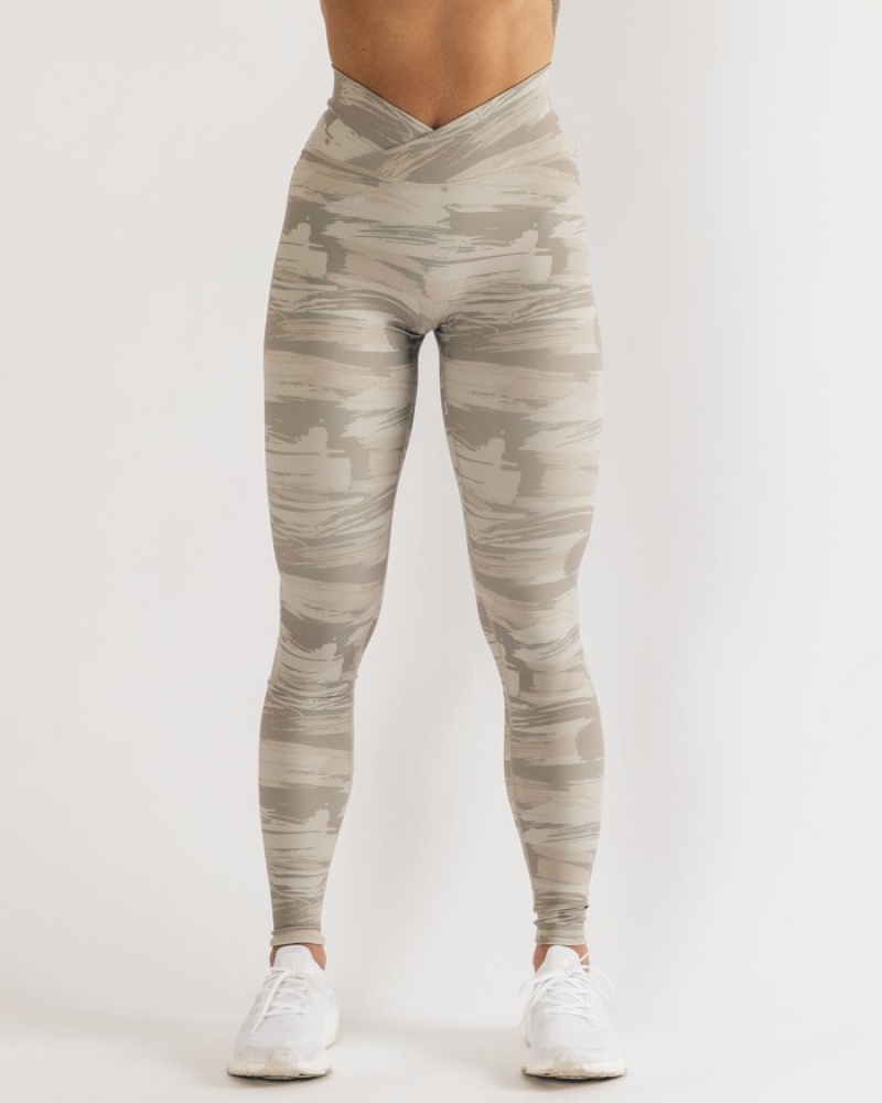 Alphalete Surface Power Leggings Dames Camo | 61RPXEUVH