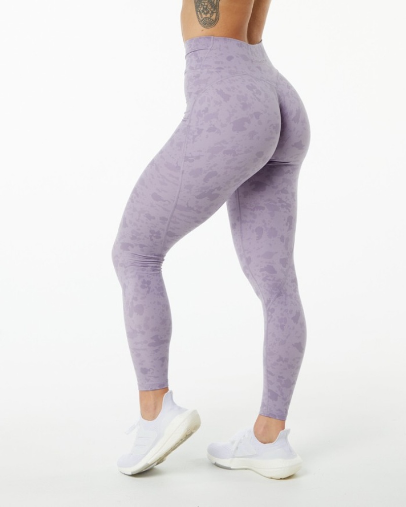 Alphalete Surface Power Leggings Dames Paars | 07MRWYSEJ