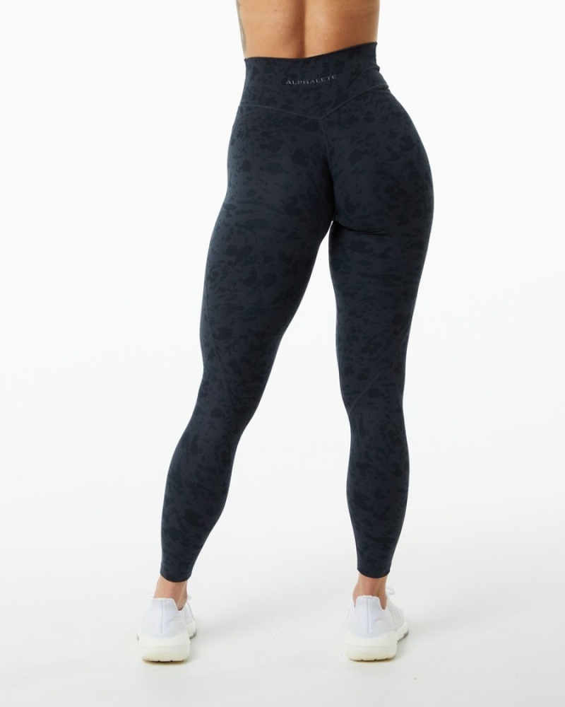 Alphalete Surface Power Leggings Dames Zwart | 35VACEBMP