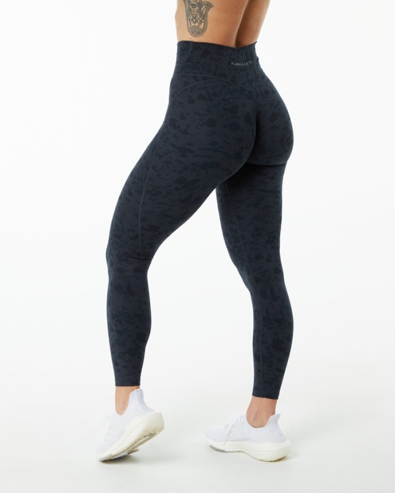 Alphalete Surface Power Leggings Dames Zwart | 35VACEBMP