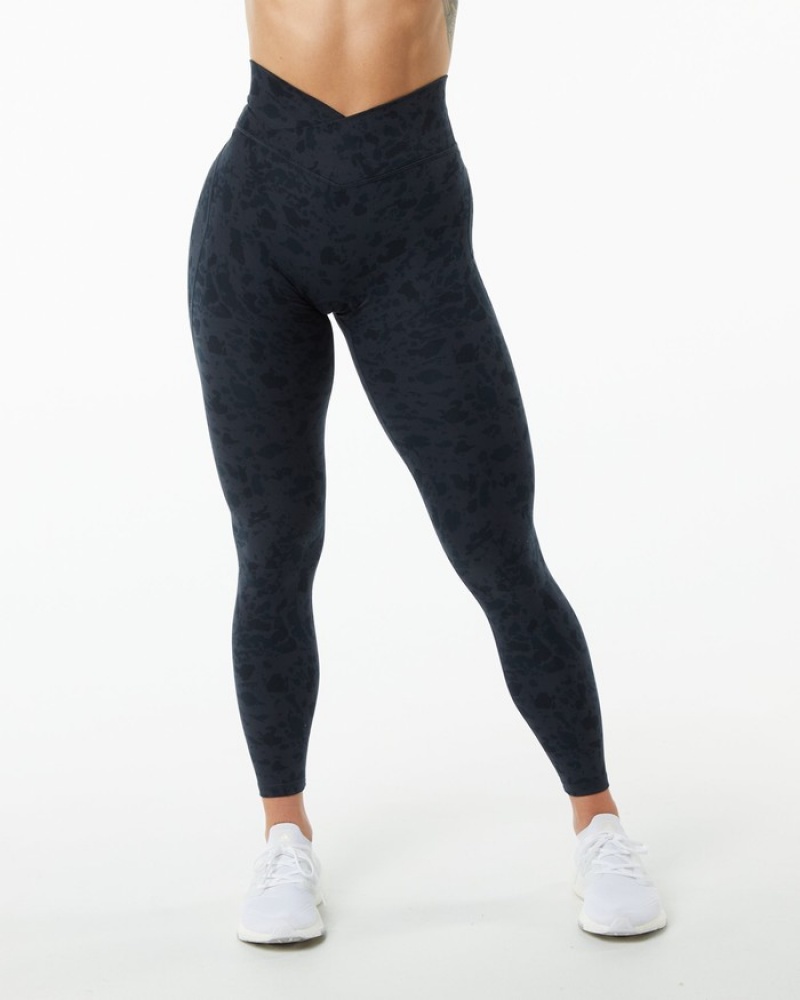 Alphalete Surface Power Leggings Dames Zwart | 35VACEBMP