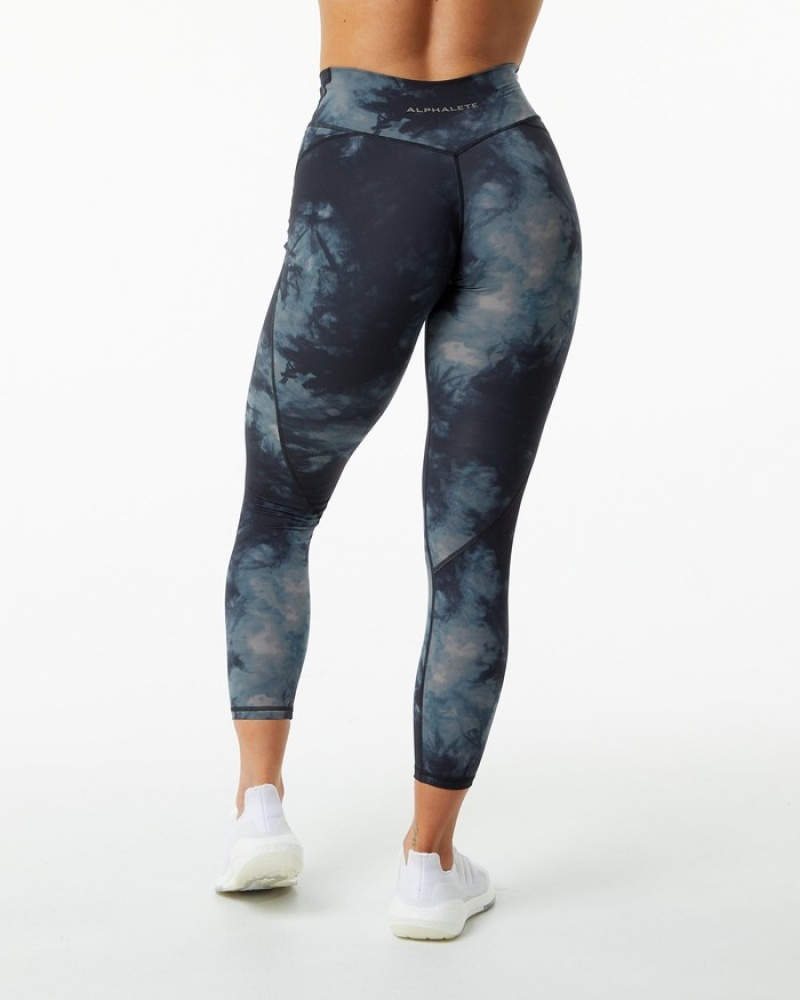 Alphalete Surface Power Leggings Dames Zwart | 41KFGPSCE