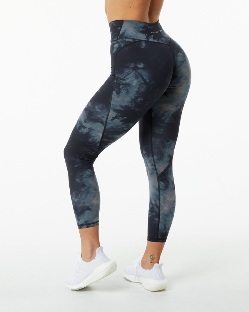 Alphalete Surface Power Leggings Dames Zwart | 41KFGPSCE