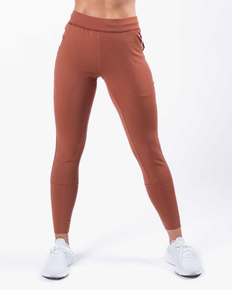 Alphalete Trace Joggingbroeken Dames Bruin | 75LFMZXJQ