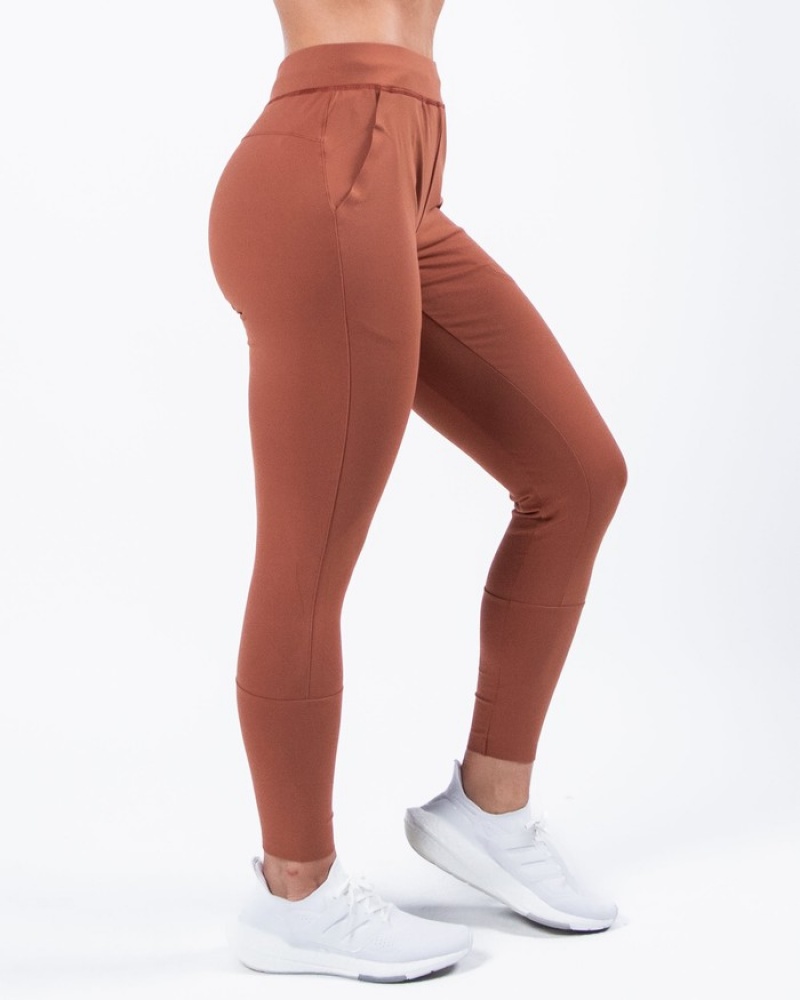 Alphalete Trace Joggingbroeken Dames Bruin | 75LFMZXJQ