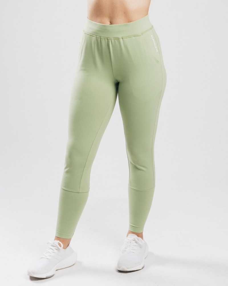 Alphalete Trace Joggingbroeken Dames Groen | 54ZDBCFIJ