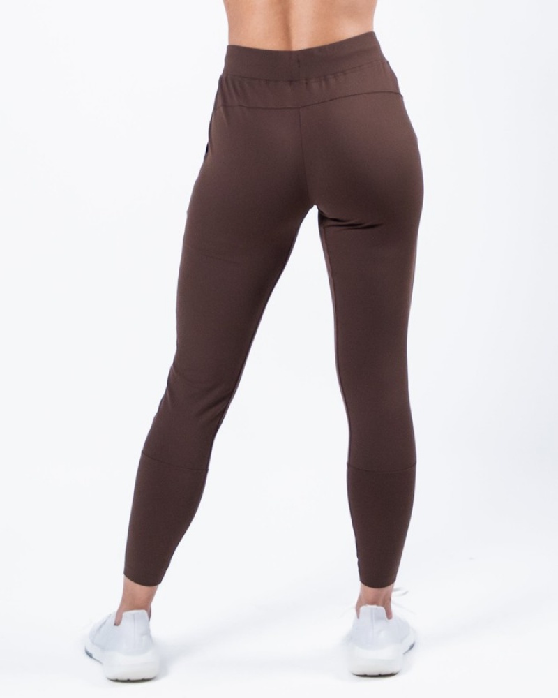 Alphalete Trace Joggingbroeken Dames Koffie | 48XGBVJFP