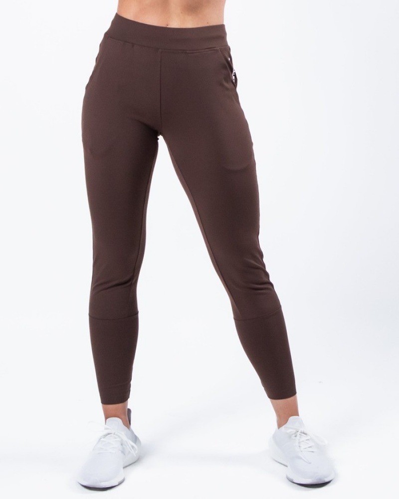 Alphalete Trace Joggingbroeken Dames Koffie | 48XGBVJFP