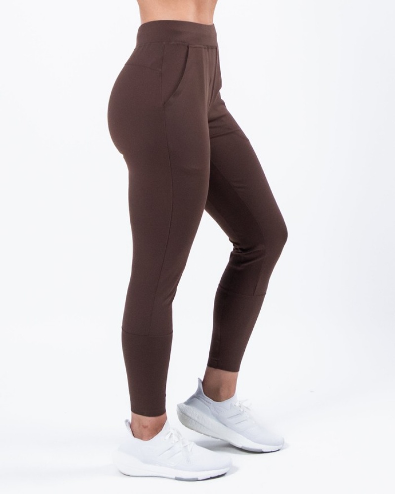 Alphalete Trace Joggingbroeken Dames Koffie | 48XGBVJFP