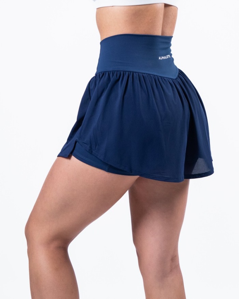 Alphalete Trace Rokken Dames Blauw | 43UENMCZP