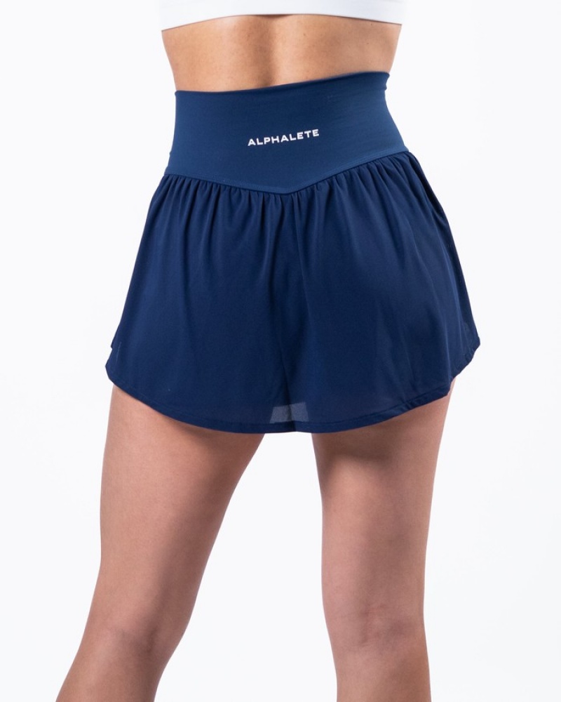 Alphalete Trace Rokken Dames Blauw | 43UENMCZP