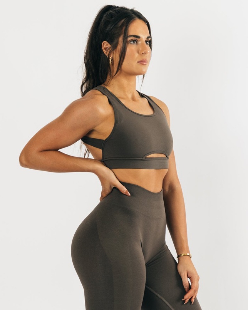 Alphalete Trinity BH Dames Beige | 21RSFBLYW