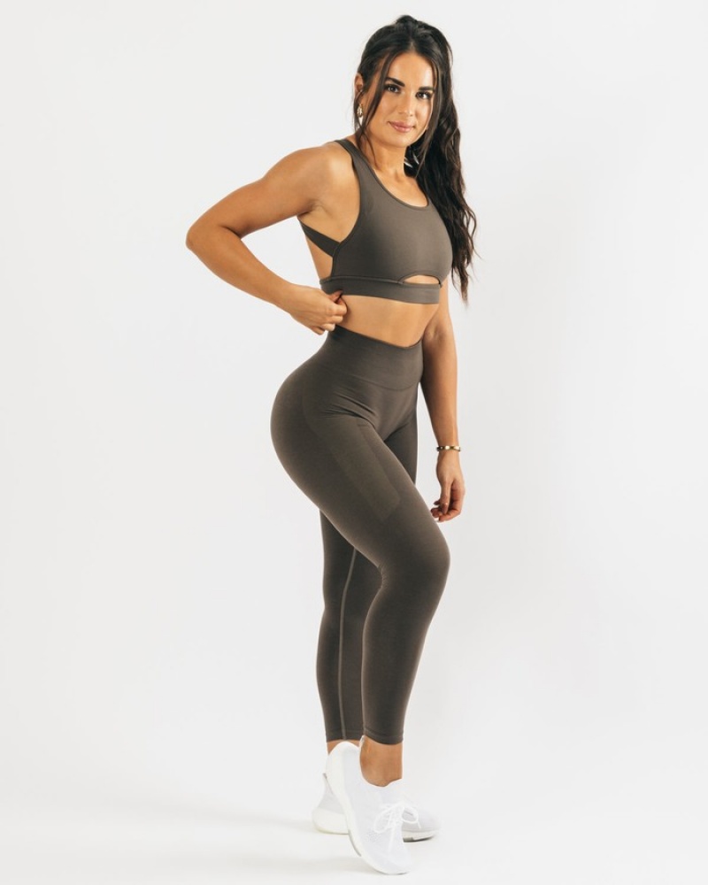 Alphalete Trinity BH Dames Beige | 21RSFBLYW