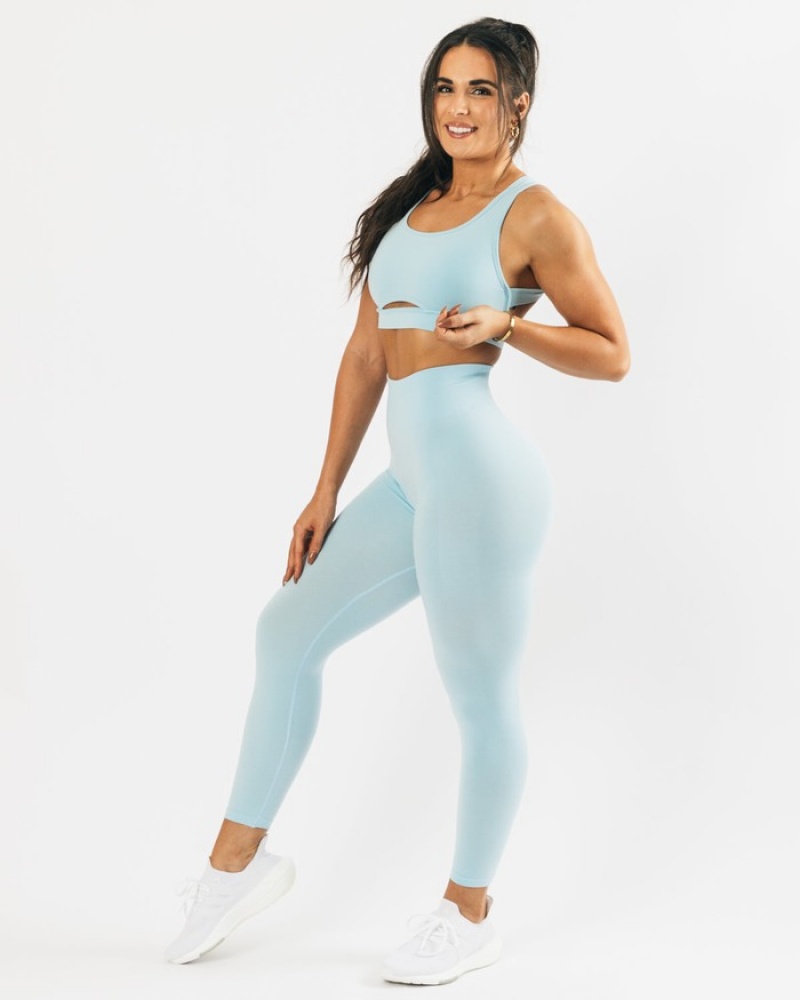 Alphalete Trinity BH Dames Blauw | 39XODFWTQ