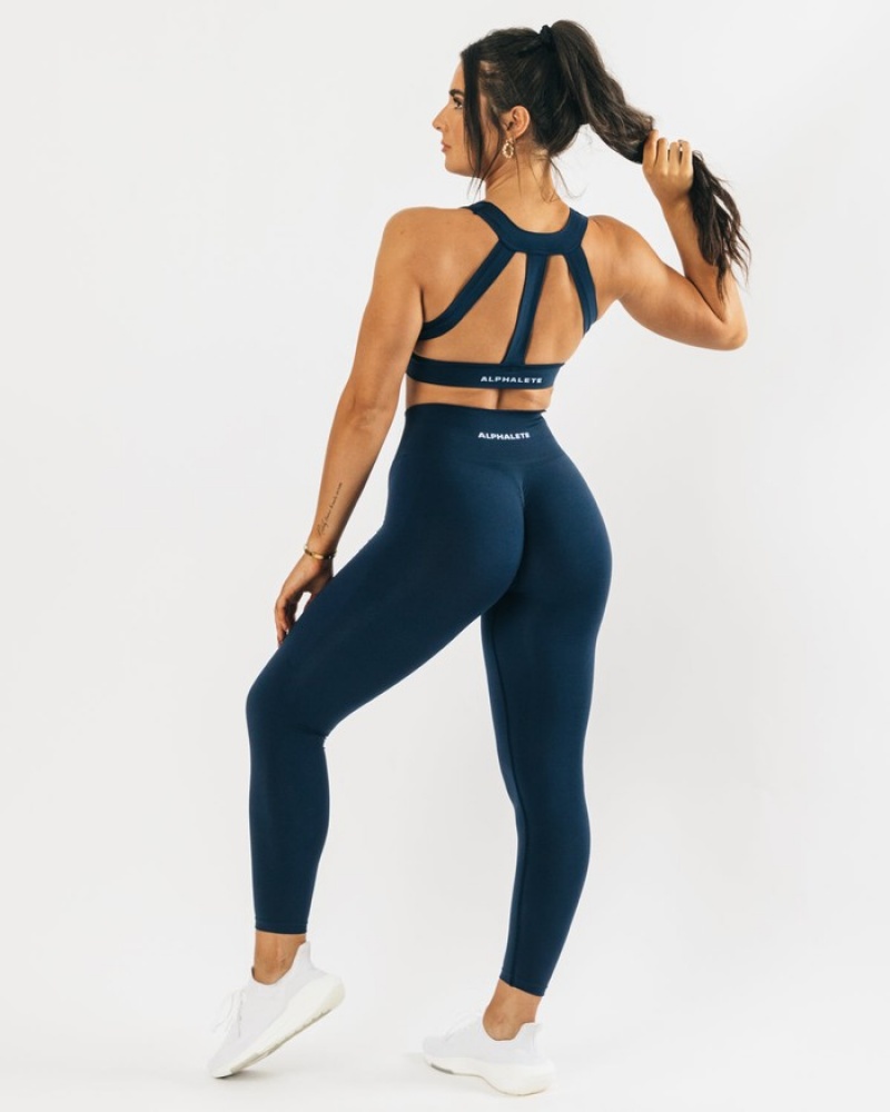 Alphalete Trinity BH Dames Blauw | 91PHSKDRE