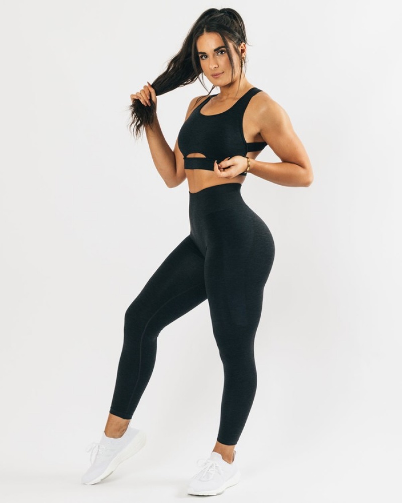 Alphalete Trinity BH Dames Zwart | 24FWJQHZD