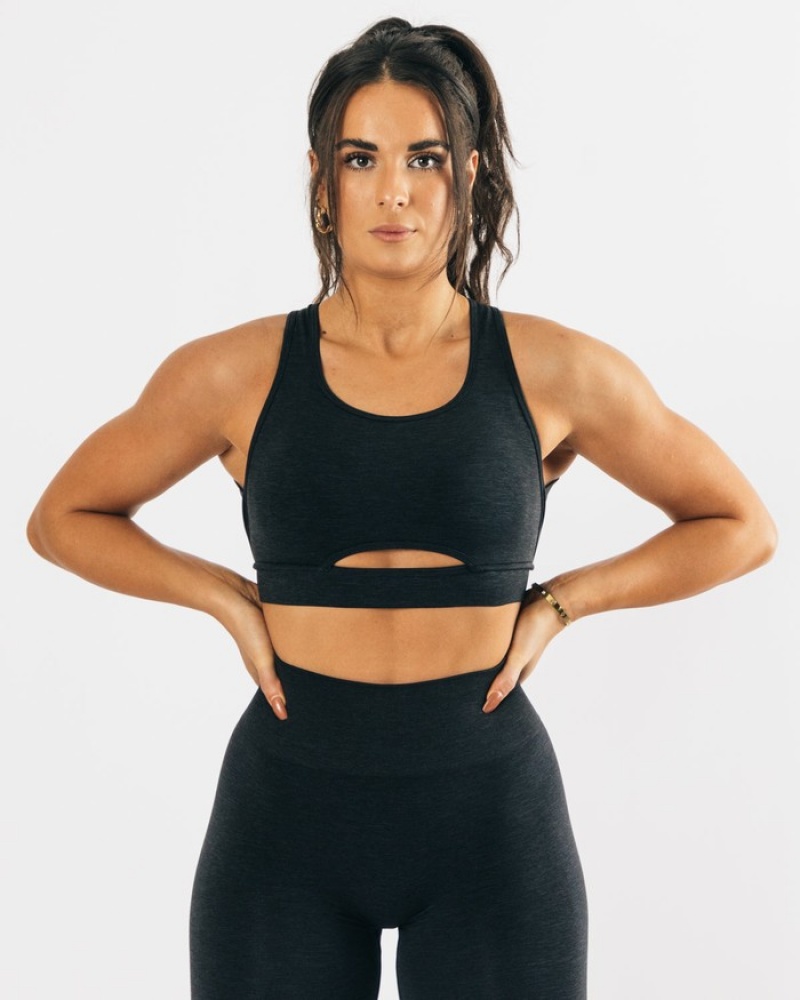 Alphalete Trinity BH Dames Zwart | 24FWJQHZD